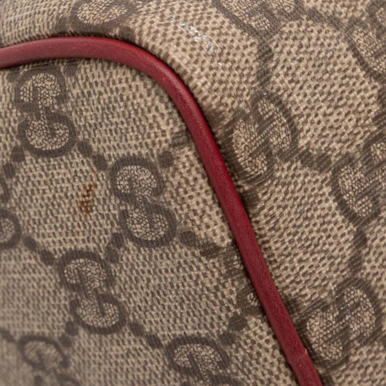 Gucci Limited Edition Small GG Supreme Web Joy Boston Bag Bruin
