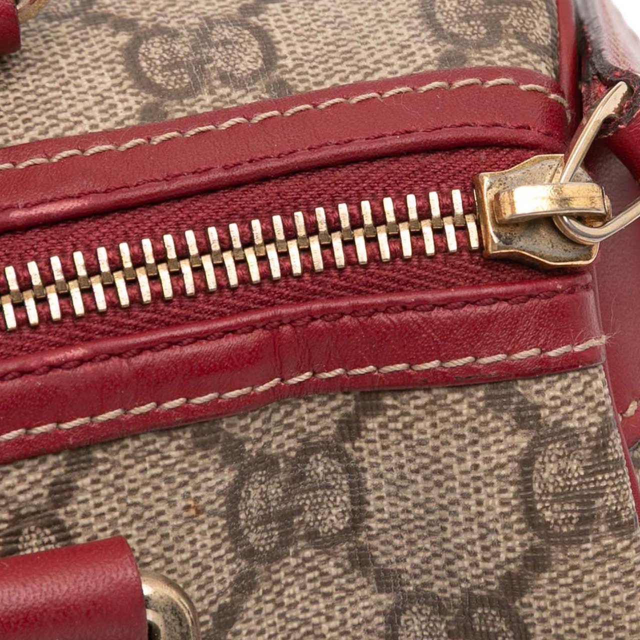 Gucci Limited Edition Small GG Supreme Web Joy Boston Bag Bruin