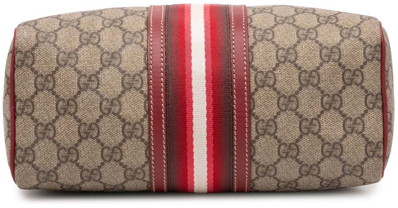 Gucci Limited Edition Small GG Supreme Web Joy Boston Bag Bruin