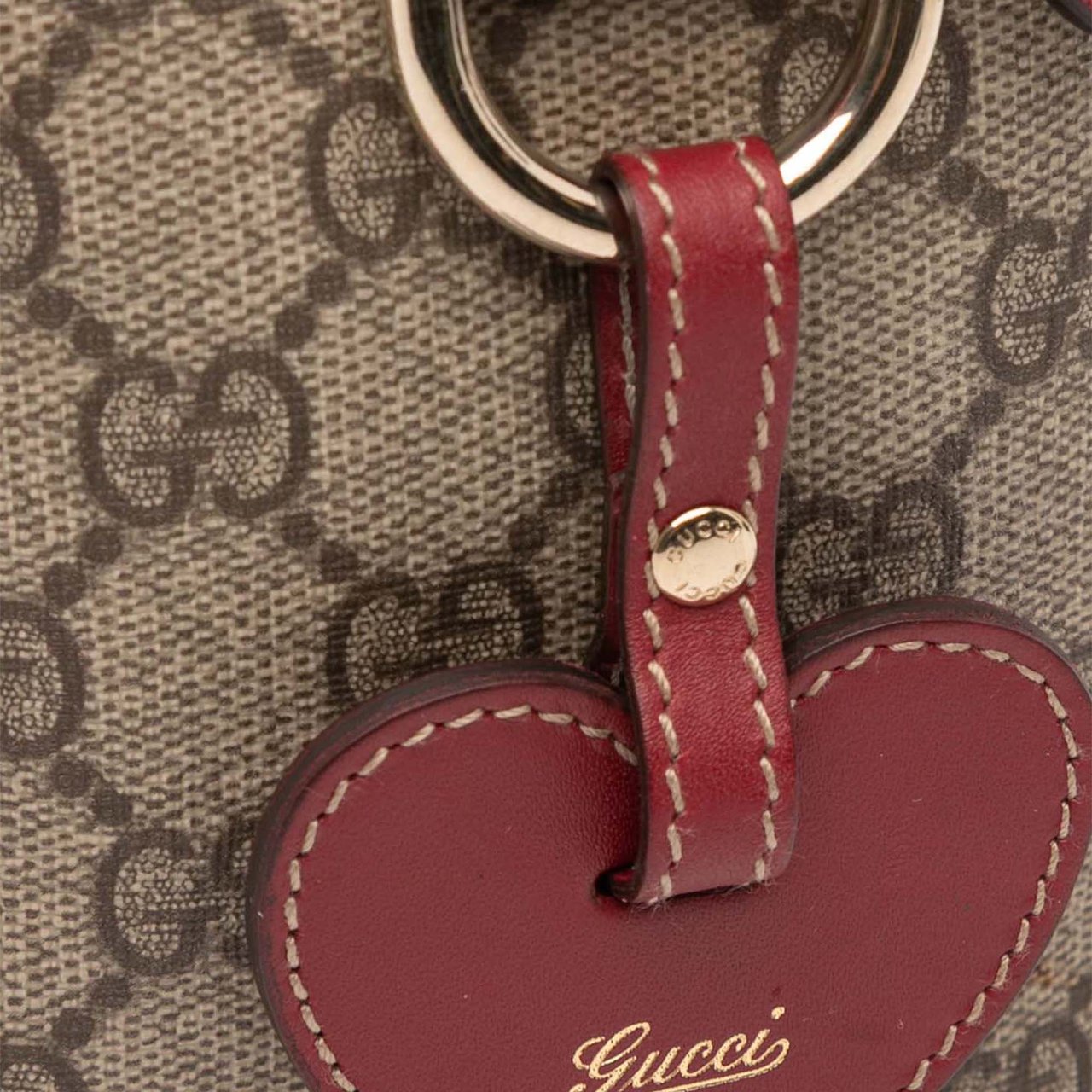 Gucci Limited Edition Small GG Supreme Web Joy Boston Bag Bruin