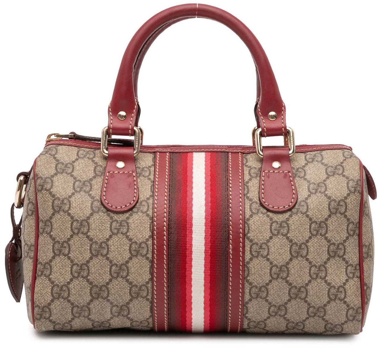 Gucci Limited Edition Small GG Supreme Web Joy Boston Bag Bruin