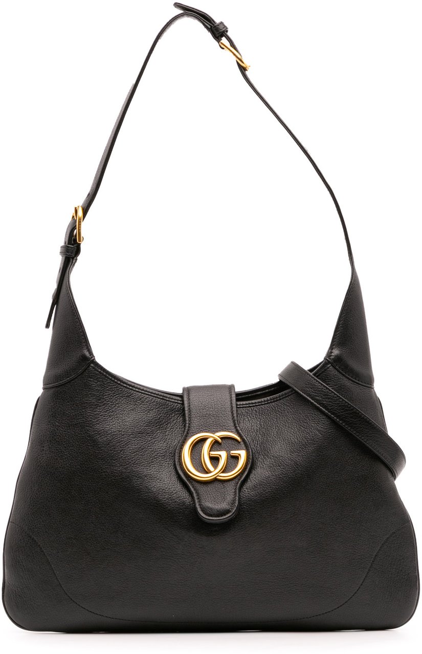 Gucci Medium Leather Aphrodite Crossbody Zwart