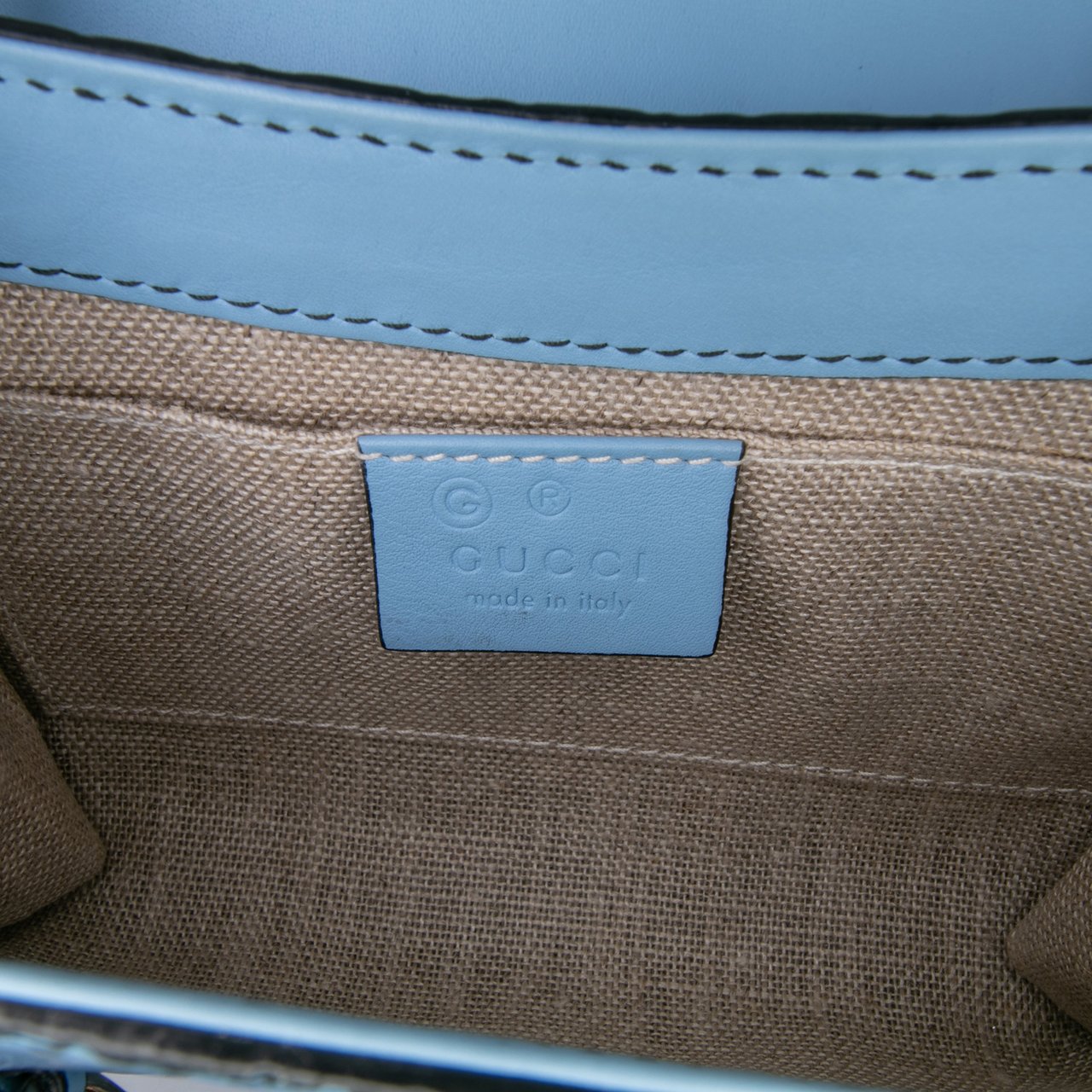 Gucci Mini Microguccissima Emily Crossbody Blauw