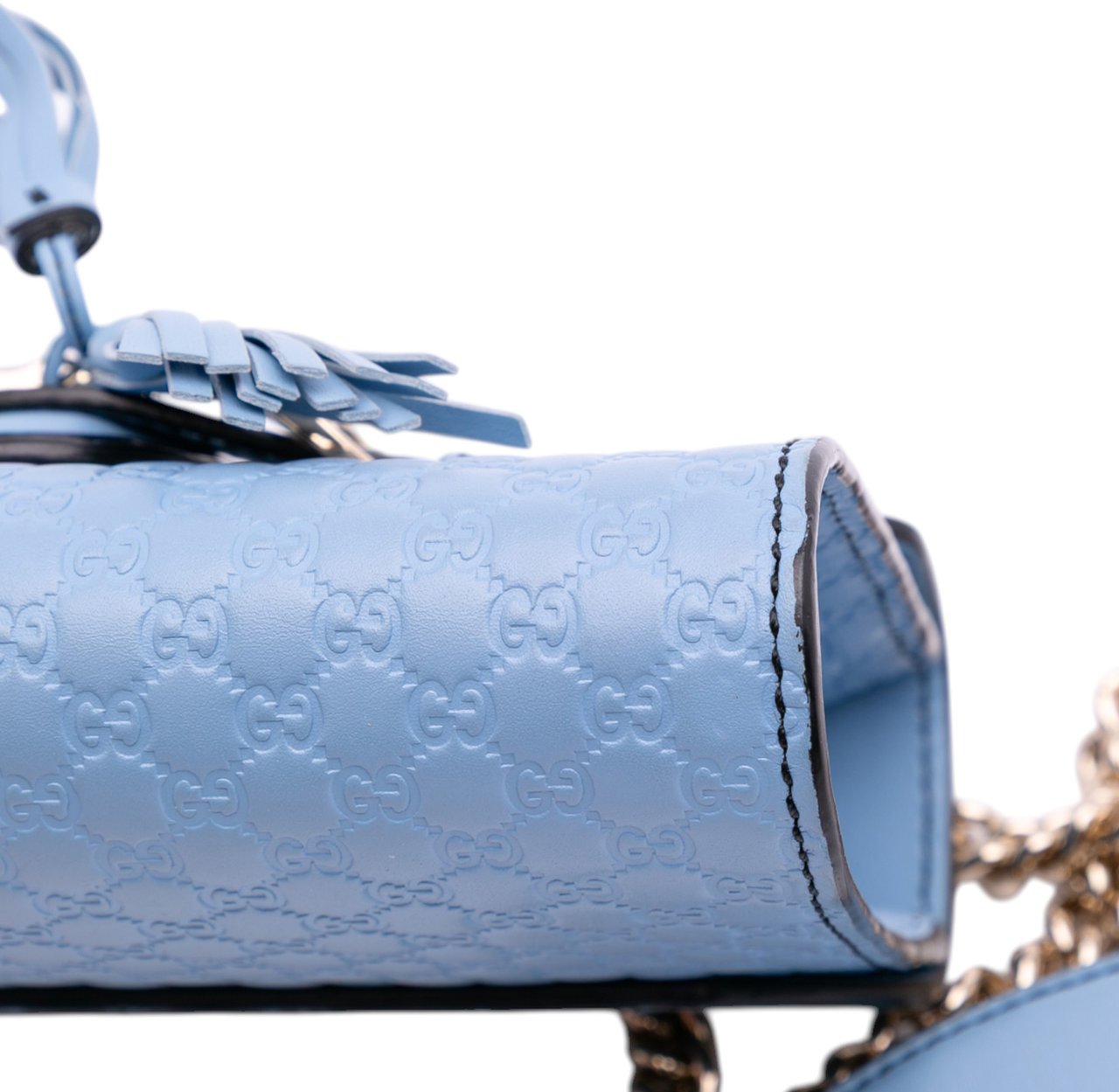 Gucci Mini Microguccissima Emily Crossbody Blauw