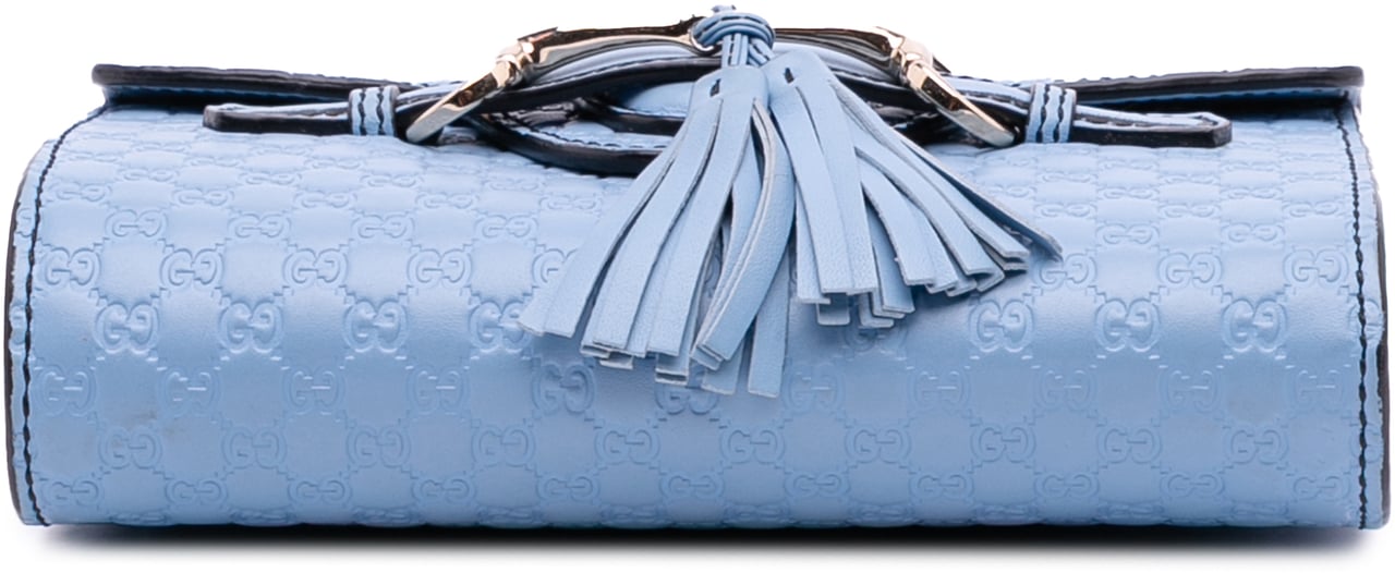 Gucci Mini Microguccissima Emily Crossbody Blauw