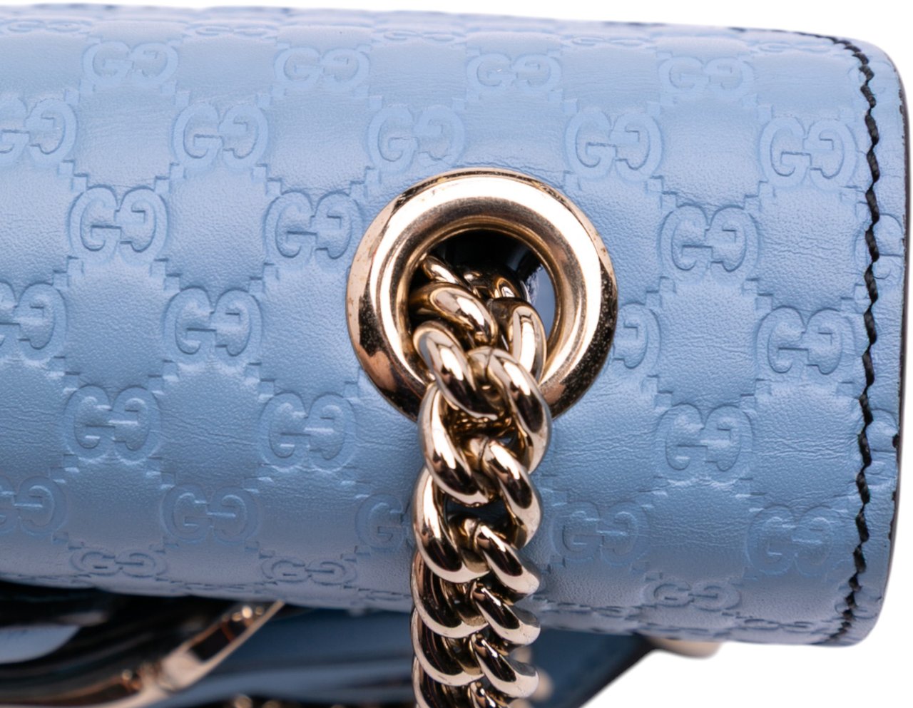 Gucci Mini Microguccissima Emily Crossbody Blauw