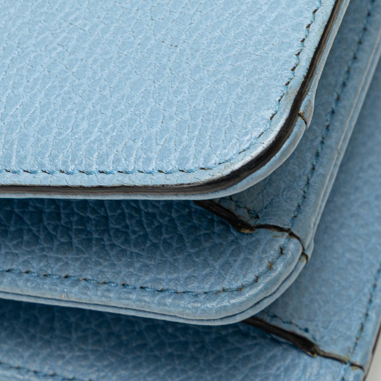 Gucci Small Dollar Calfskin Interlocking G Crossbody Blauw