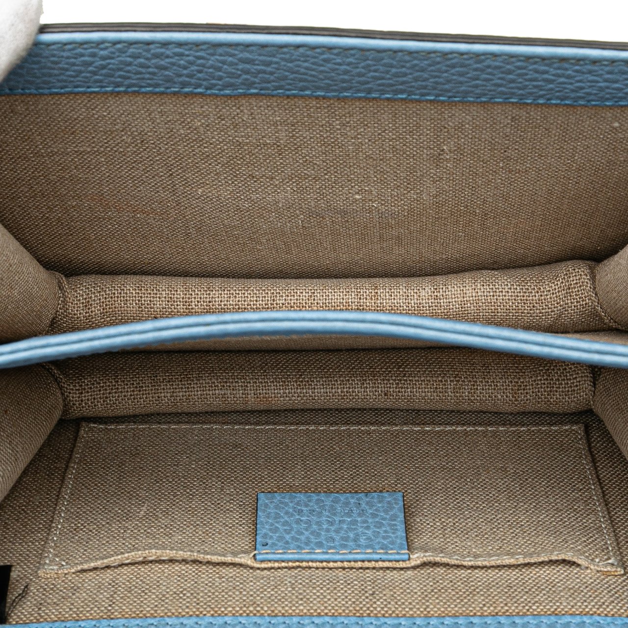 Gucci Small Dollar Calfskin Interlocking G Crossbody Blauw