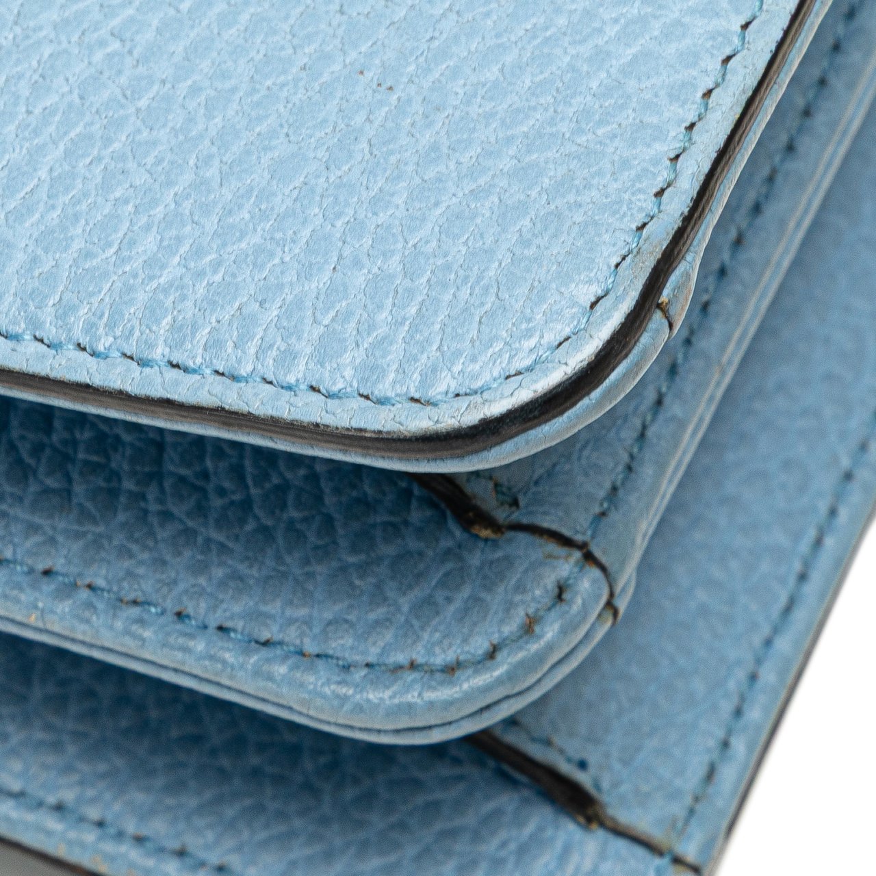 Gucci Small Dollar Calfskin Interlocking G Crossbody Blauw