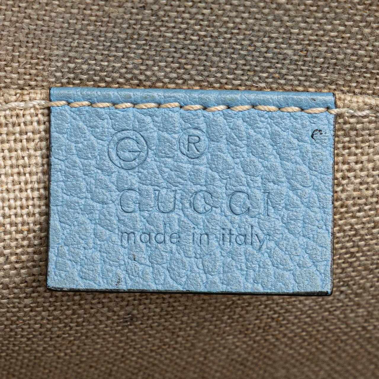 Gucci Small Dollar Calfskin Interlocking G Crossbody Blauw