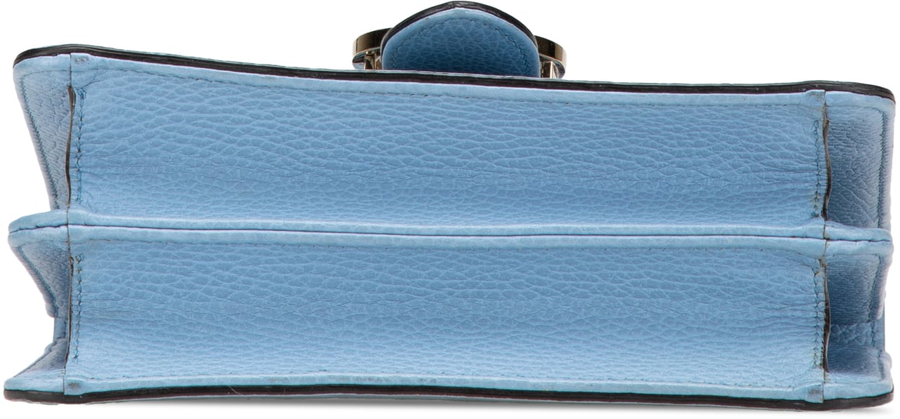 Gucci Small Dollar Calfskin Interlocking G Crossbody Blauw