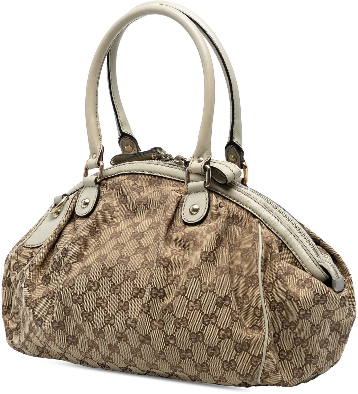 Gucci GG Canvas Sukey Satchel Bruin