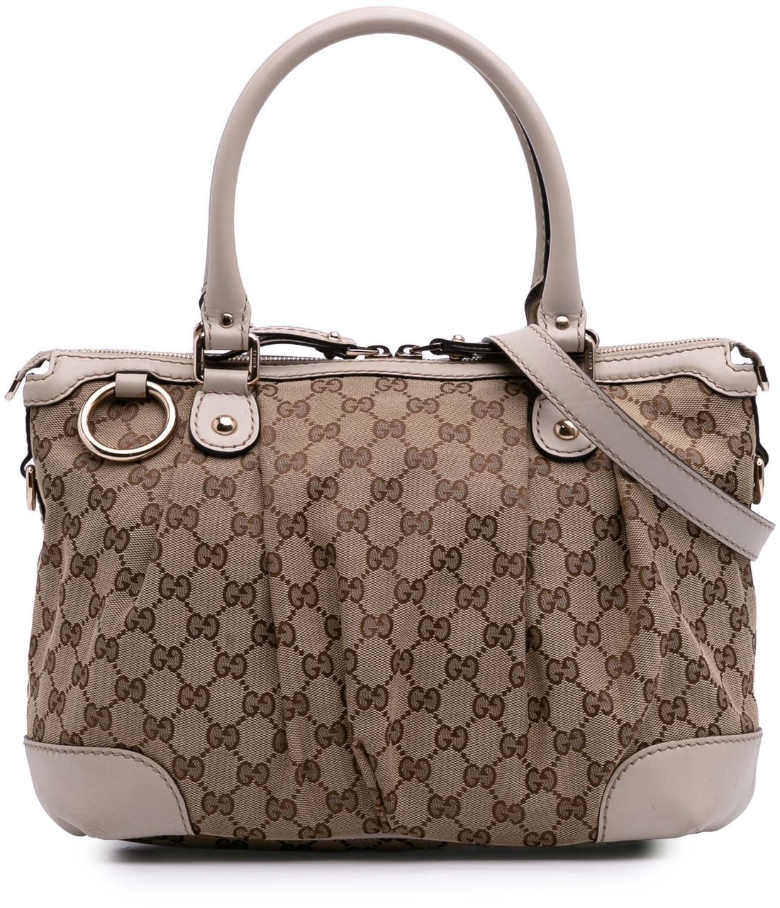 Gucci GG Canvas Sukey Satchel Bruin