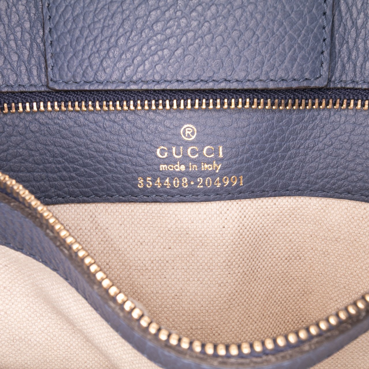 Gucci Medium Dollar Calfskin Swing Tote Paars