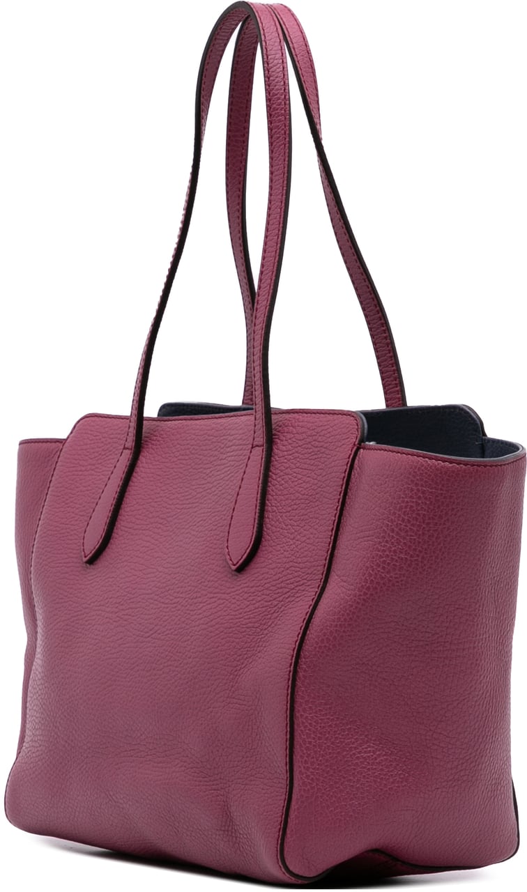 Gucci Medium Dollar Calfskin Swing Tote Paars