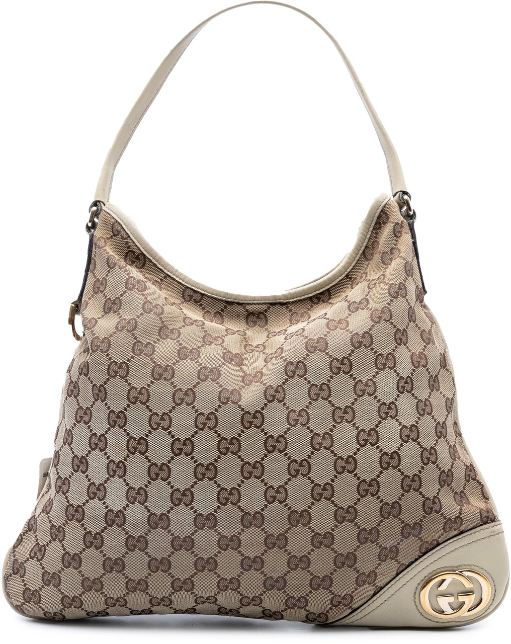 Gucci GG Canvas New Britt Hobo Bruin