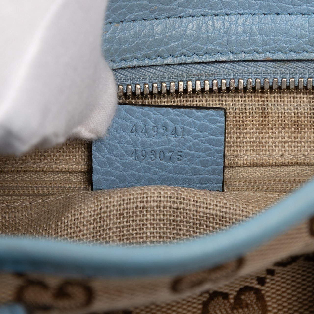 Gucci Small GG Canvas Bree Satchel Bruin