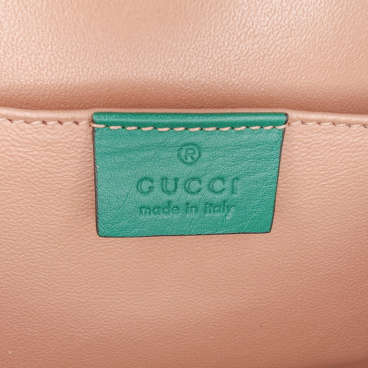 Gucci Mini Patent Sylvie 1969 Top Handle Bag Groen