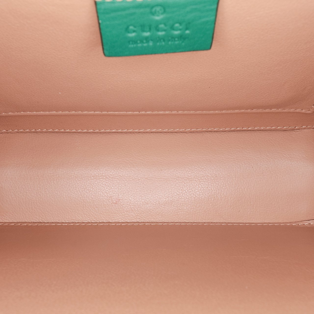 Gucci Mini Patent Sylvie 1969 Top Handle Bag Groen