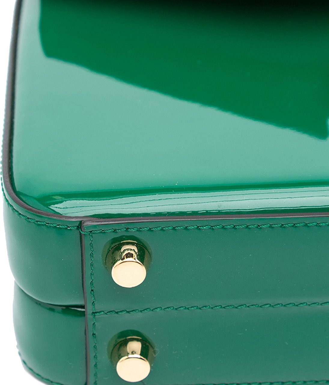 Gucci Mini Patent Sylvie 1969 Top Handle Bag Groen