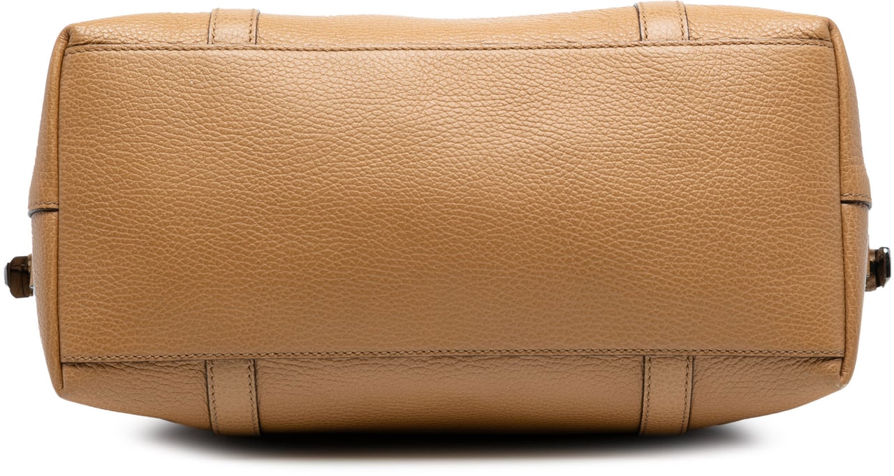 Gucci Leather GG Charm Dome Satchel Bruin