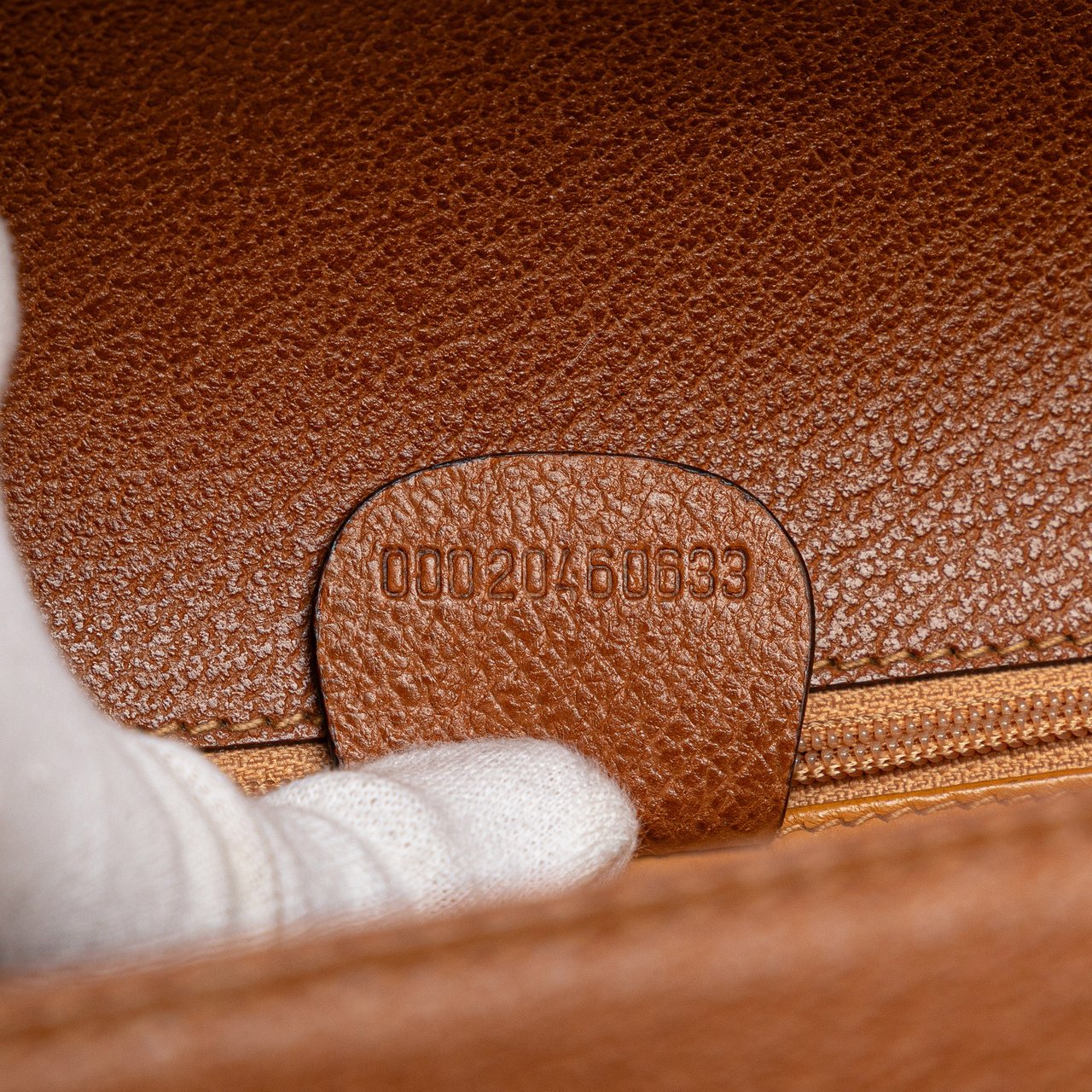 Gucci Grained Calfskin Bamboo Night Bruin