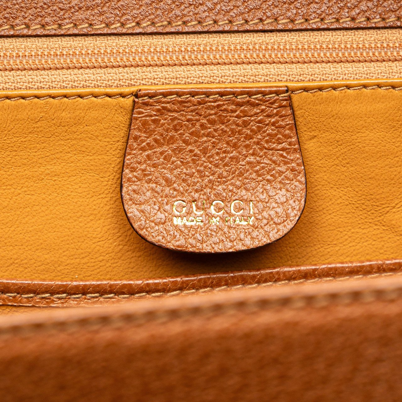 Gucci Grained Calfskin Bamboo Night Bruin