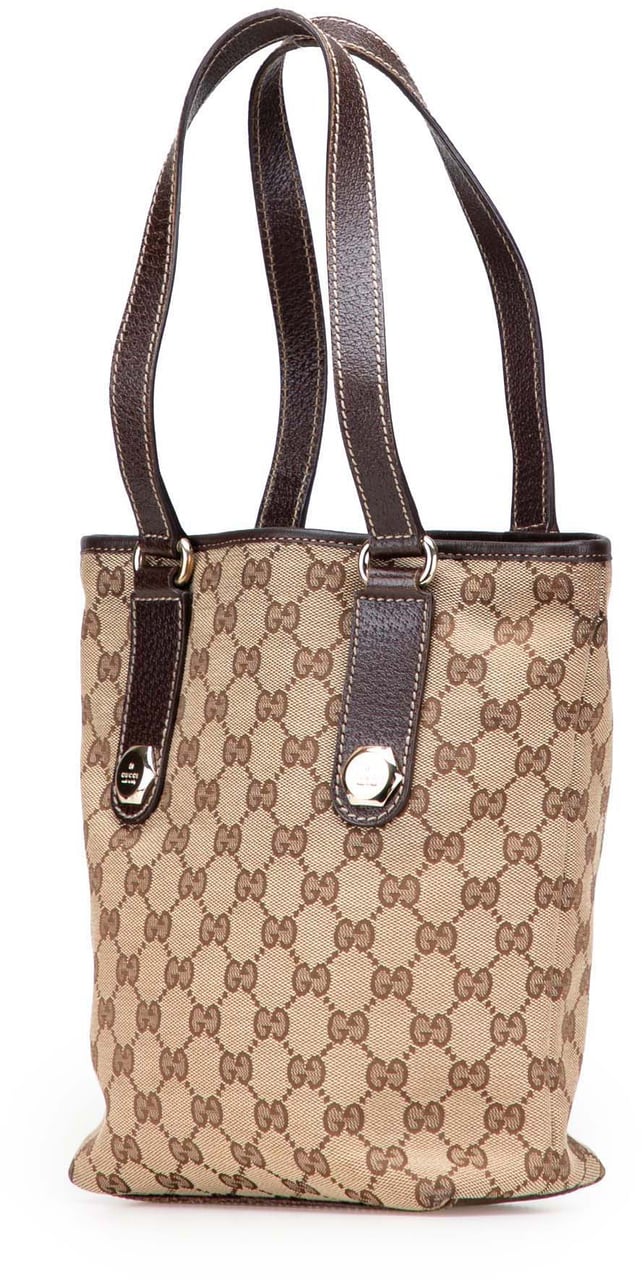 Gucci GG Canvas Charmy Shoulder Bag Bruin
