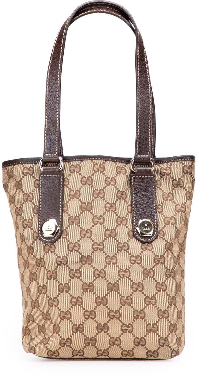 Gucci GG Canvas Charmy Shoulder Bag Bruin