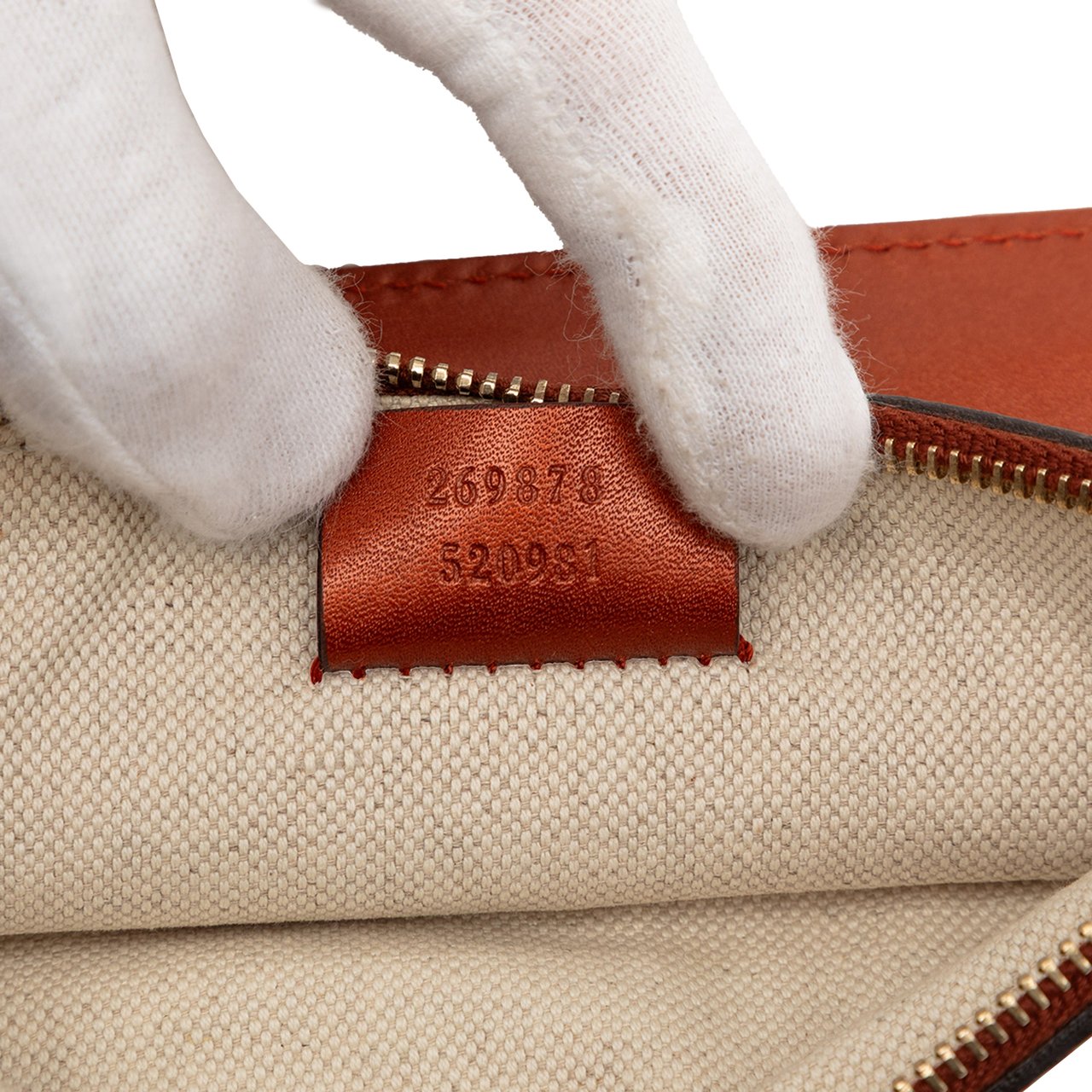 Gucci GG Canvas Craft Tote Bruin