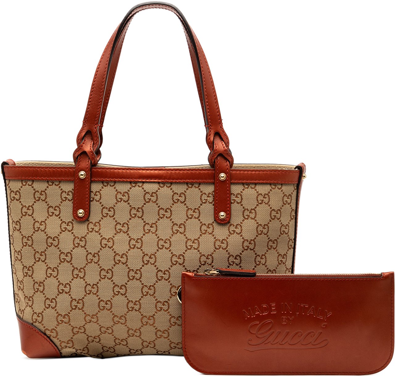 Gucci GG Canvas Craft Tote Bruin