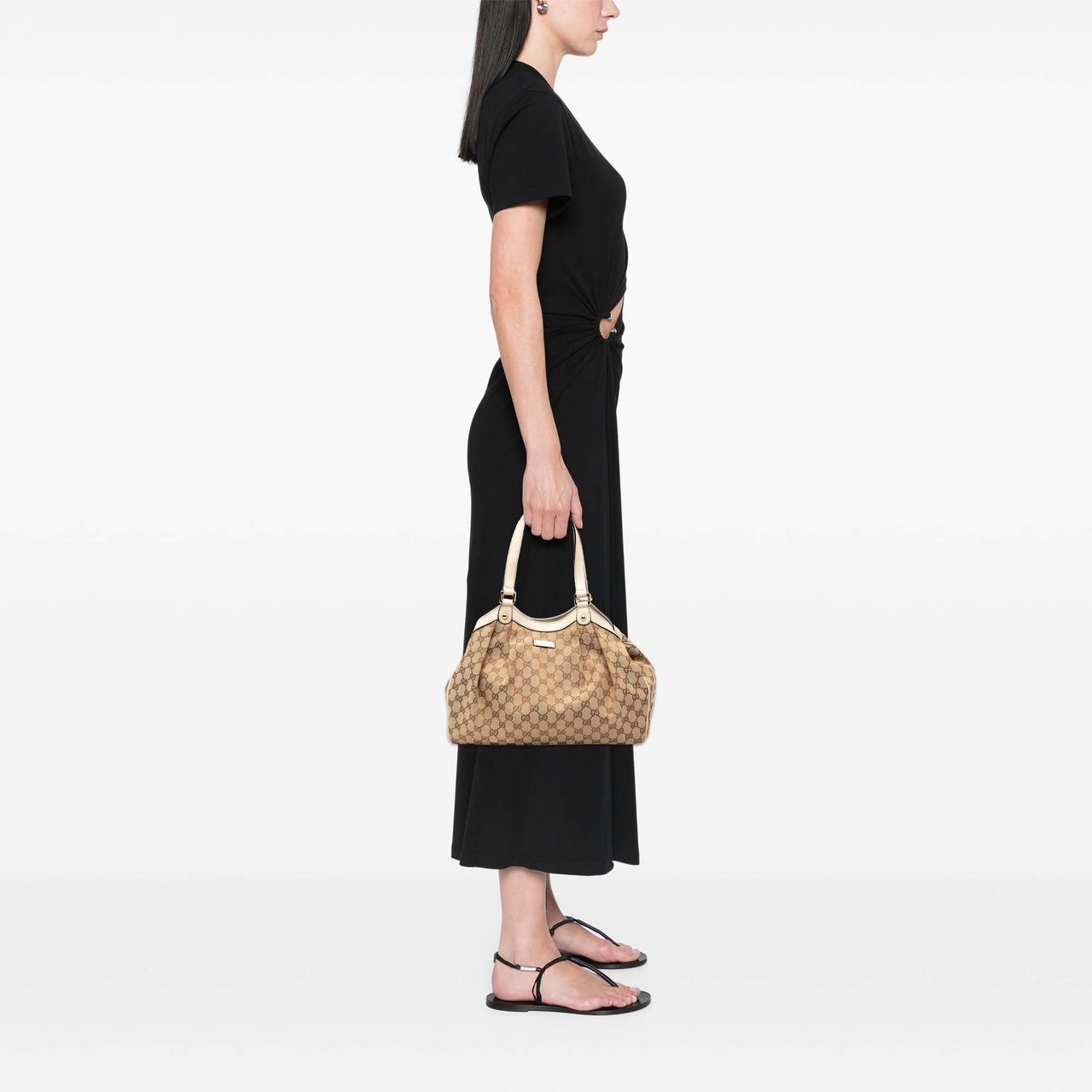 Gucci GG Canvas Tote Bruin