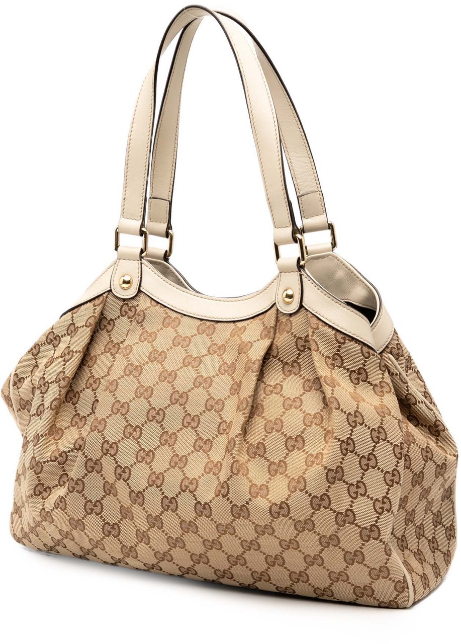Gucci GG Canvas Tote Bruin