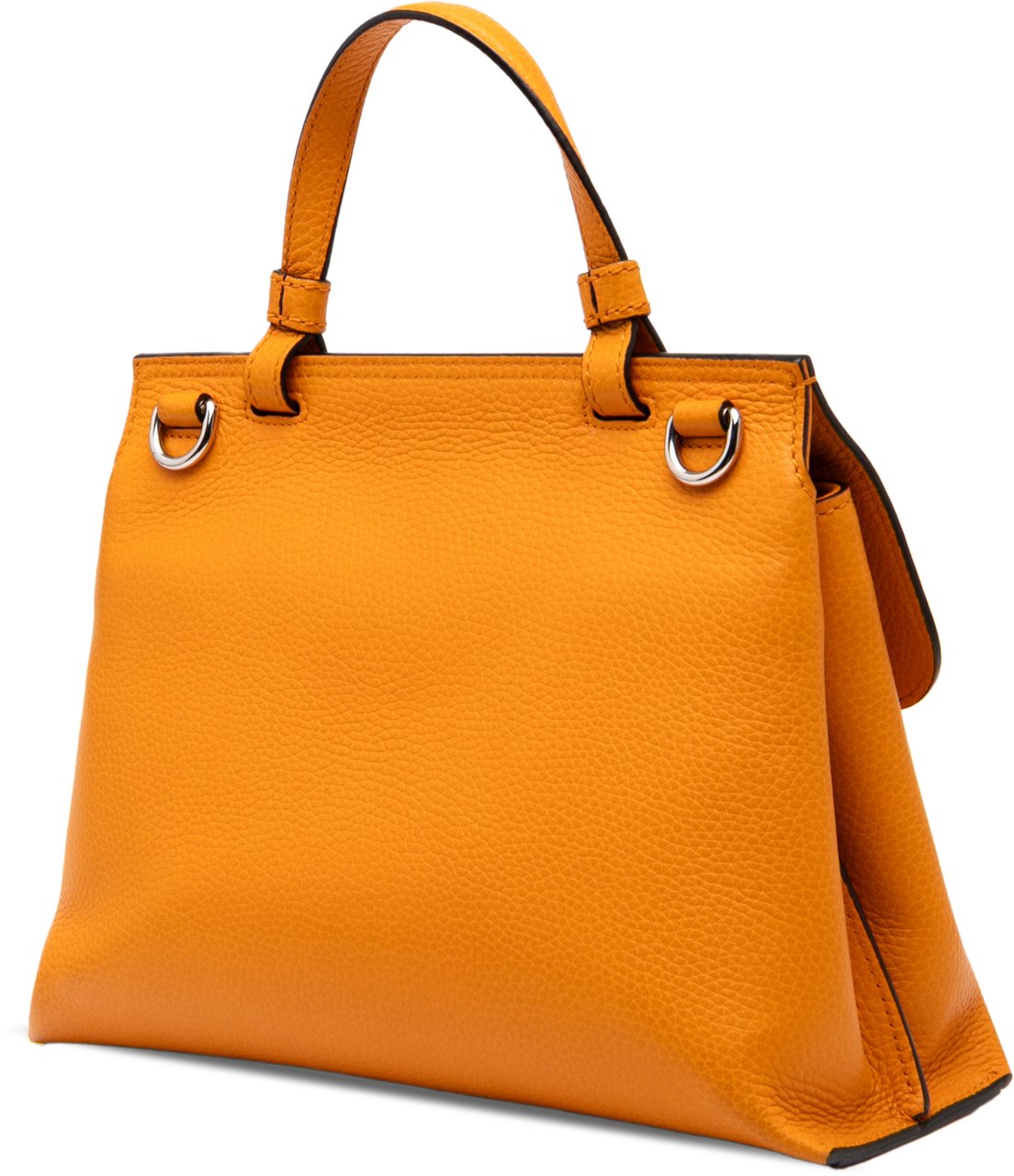Gucci Small Leather Bamboo Daily Satchel Oranje
