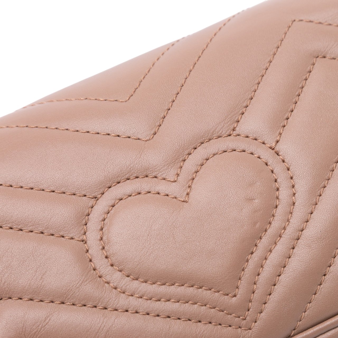 Gucci Mini GG Marmont Matelasse Leather Flap Crossbody Bruin