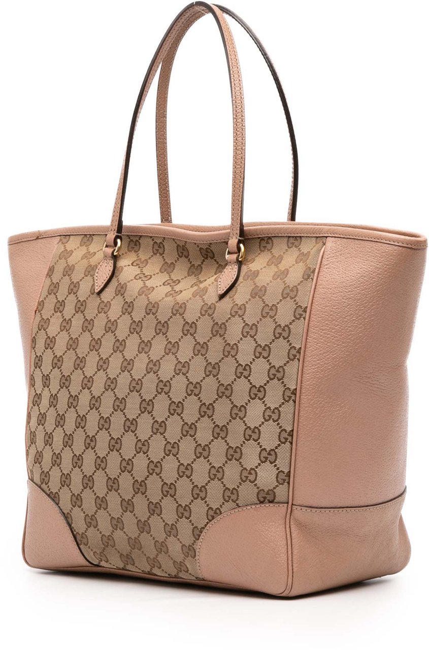 Gucci GG Canvas and Leather Bree Tote Roze