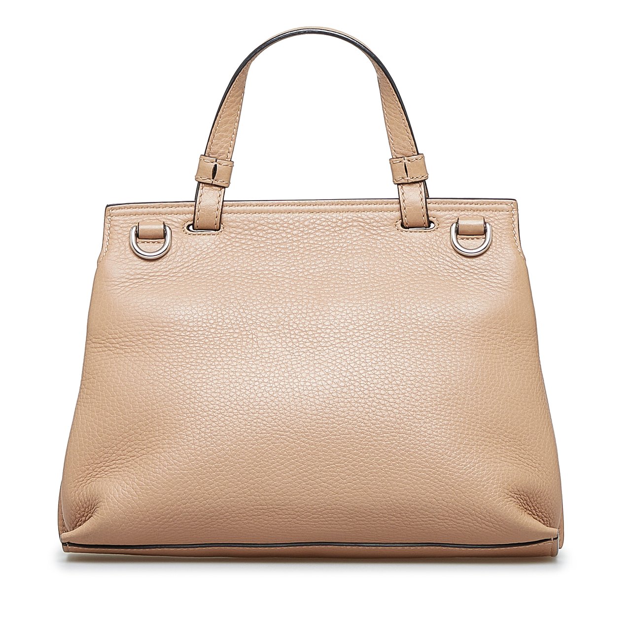 Gucci Small Leather Bamboo Daily Satchel Bruin