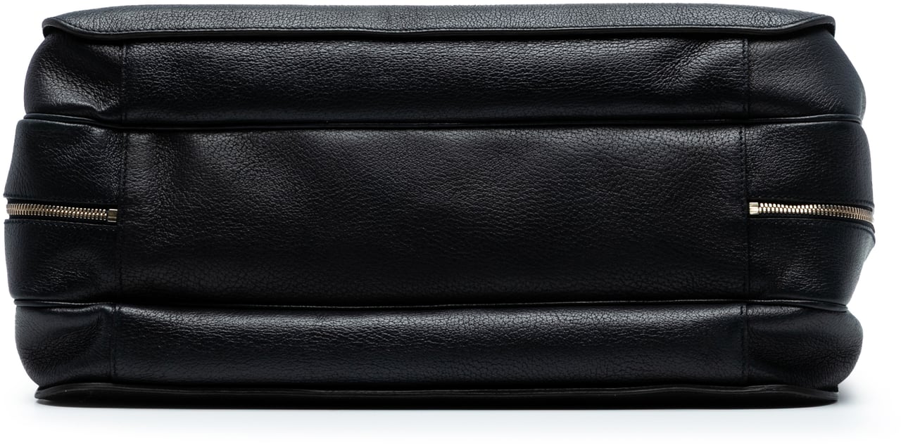 Gucci Leather Bamboo Briefcase Zwart