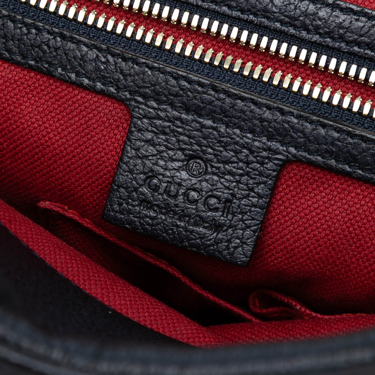 Gucci Leather Bamboo Briefcase Zwart