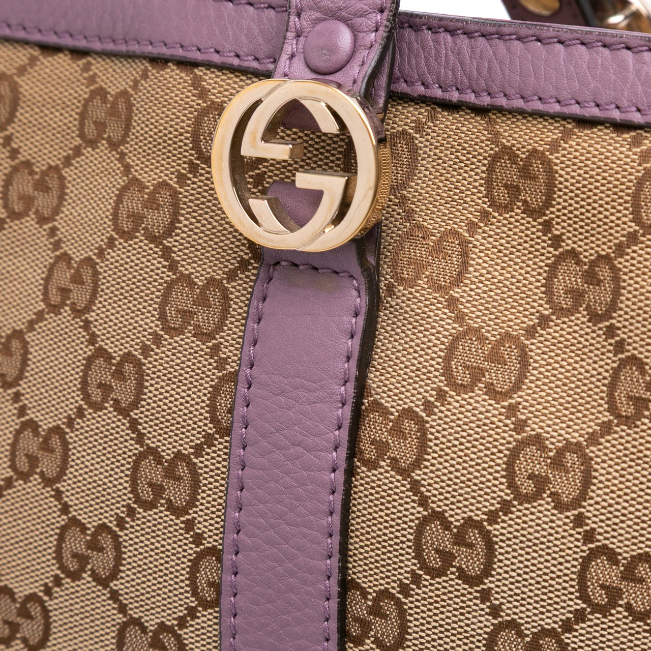 Gucci GG Canvas Miss GG Tote Bruin