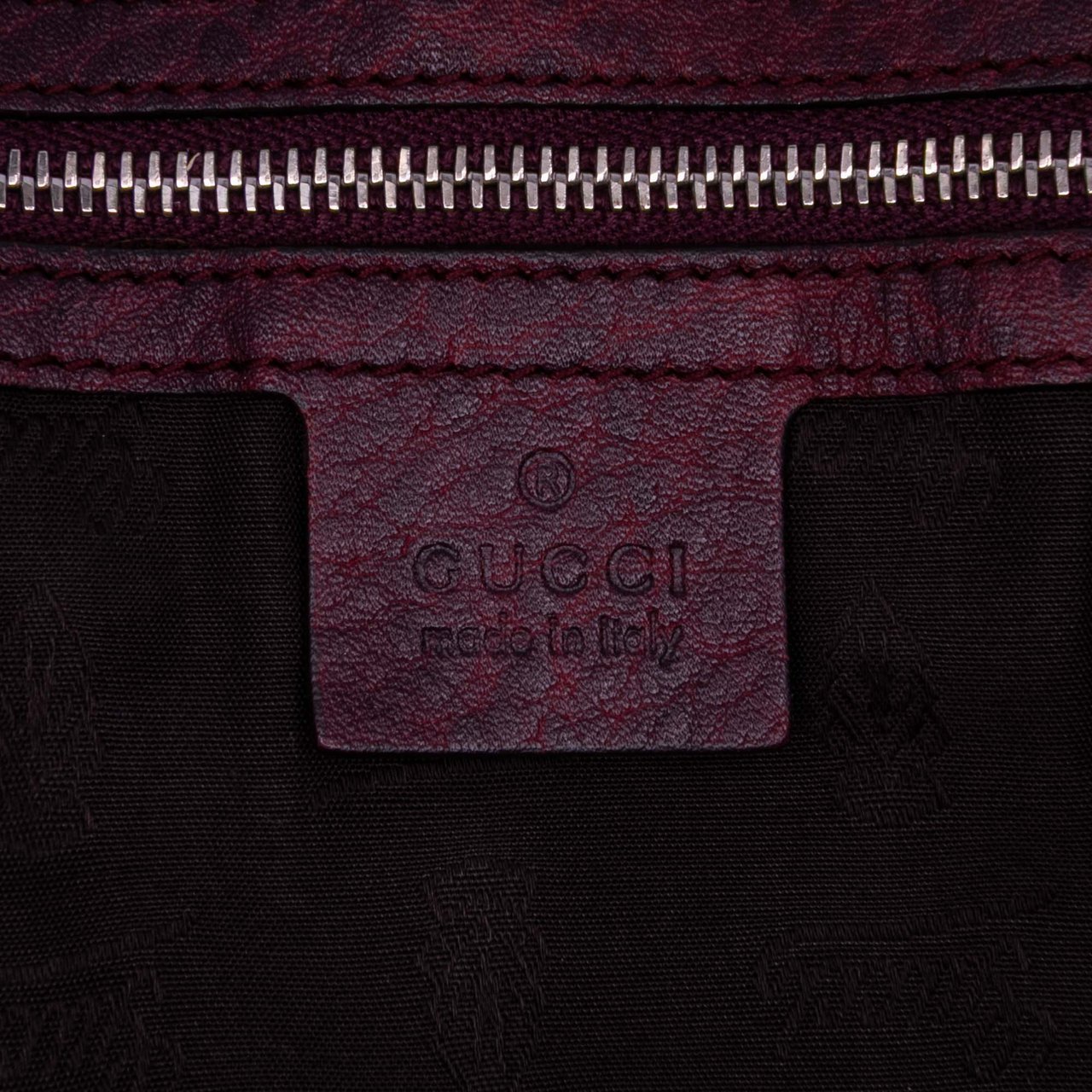 Gucci Large GG Canvas Bamboo Bar Tote Bruin