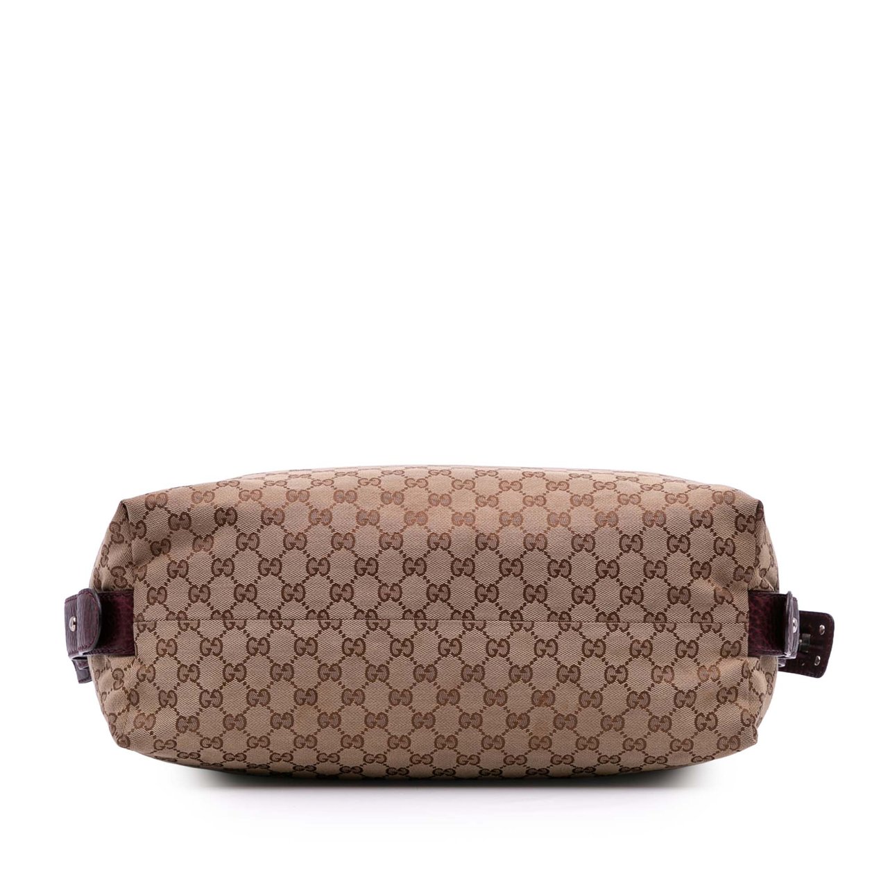 Gucci Large GG Canvas Bamboo Bar Tote Bruin