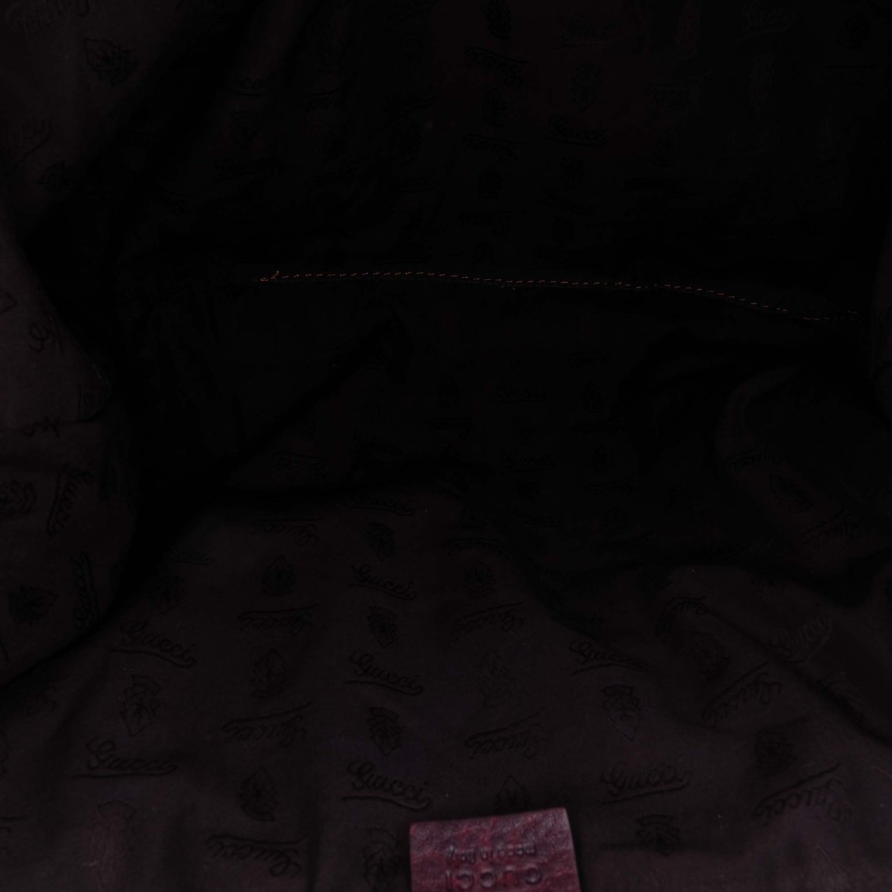 Gucci Large GG Canvas Bamboo Bar Tote Bruin