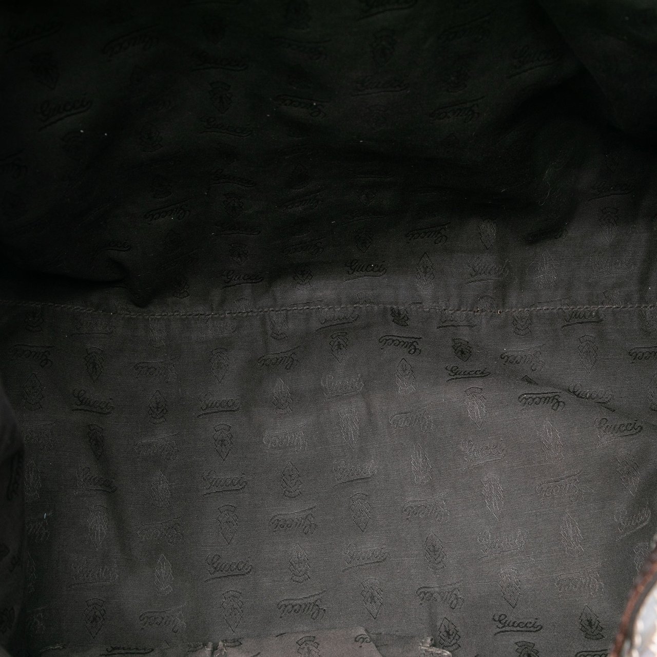 Gucci GG Canvas Web Tassel Tote Bruin