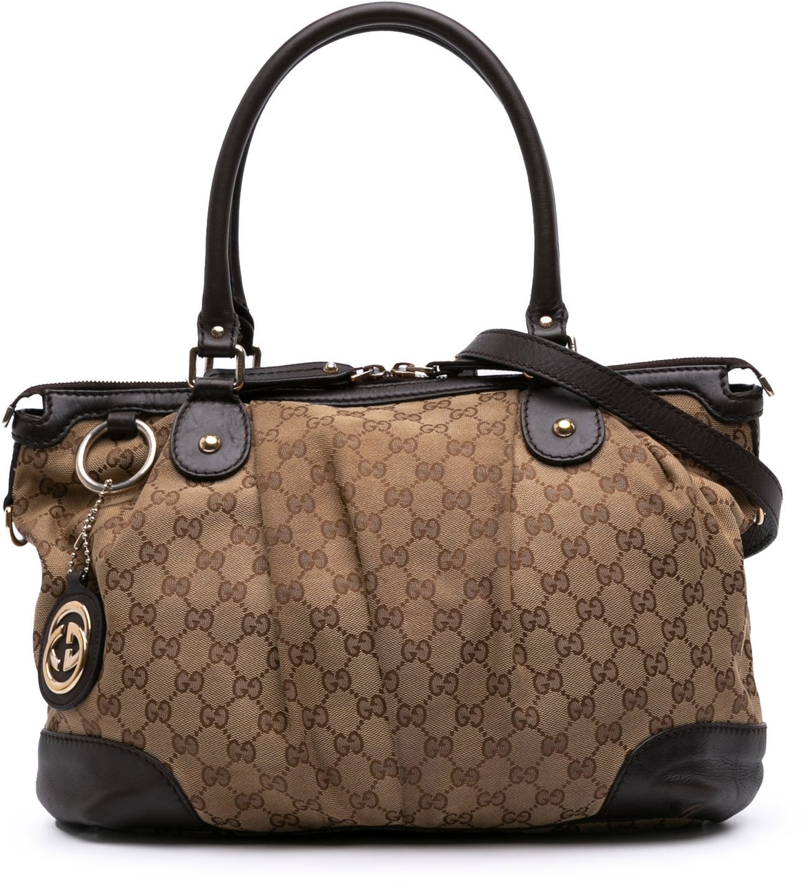 Gucci GG Canvas Sukey Satchel Bruin