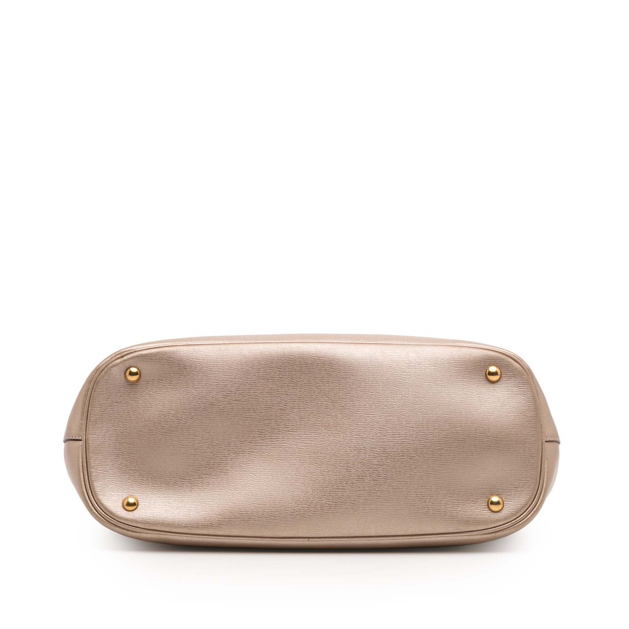 Gucci Leather Bright Bit Satchel Goud