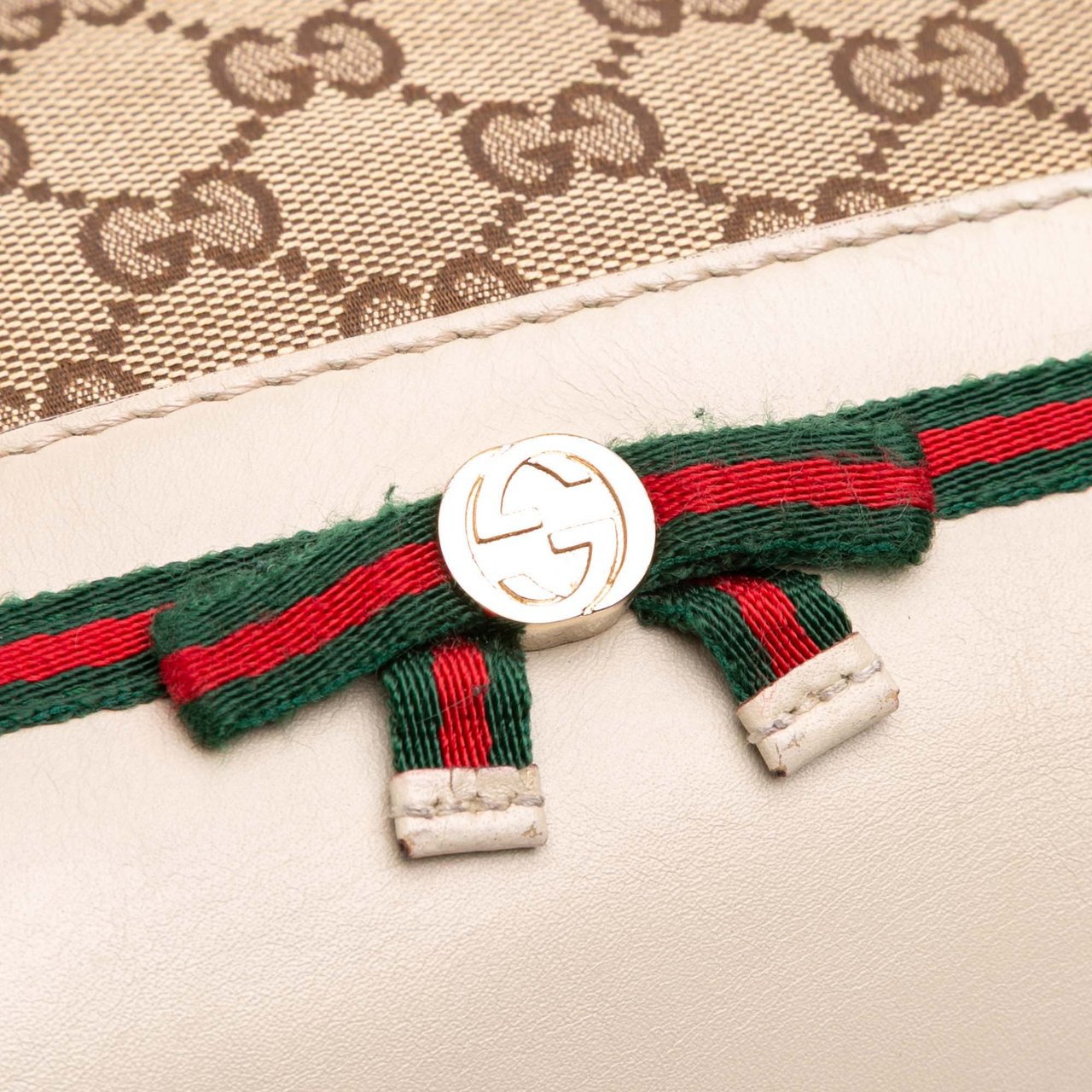 Gucci Small GG Canvas Web Mayfair Satchel Bruin