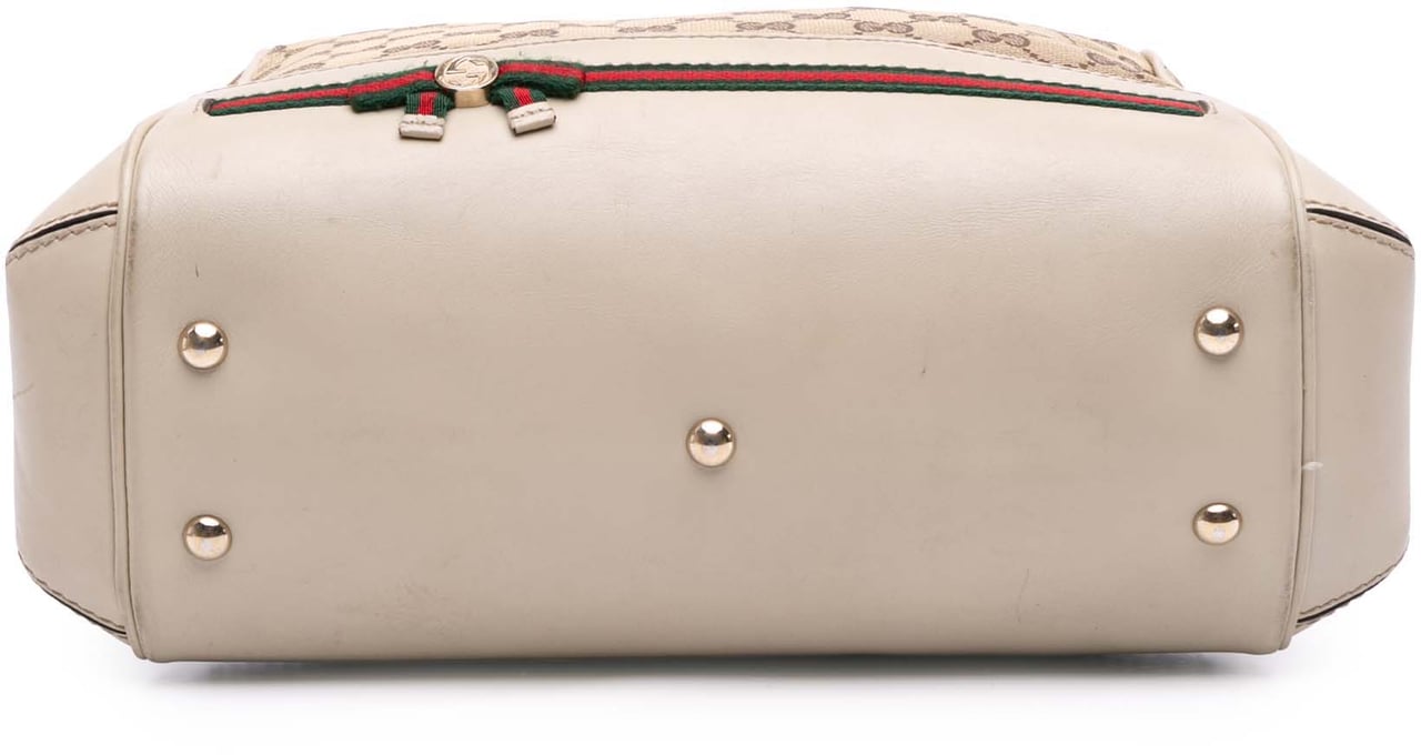 Gucci Small GG Canvas Web Mayfair Satchel Bruin