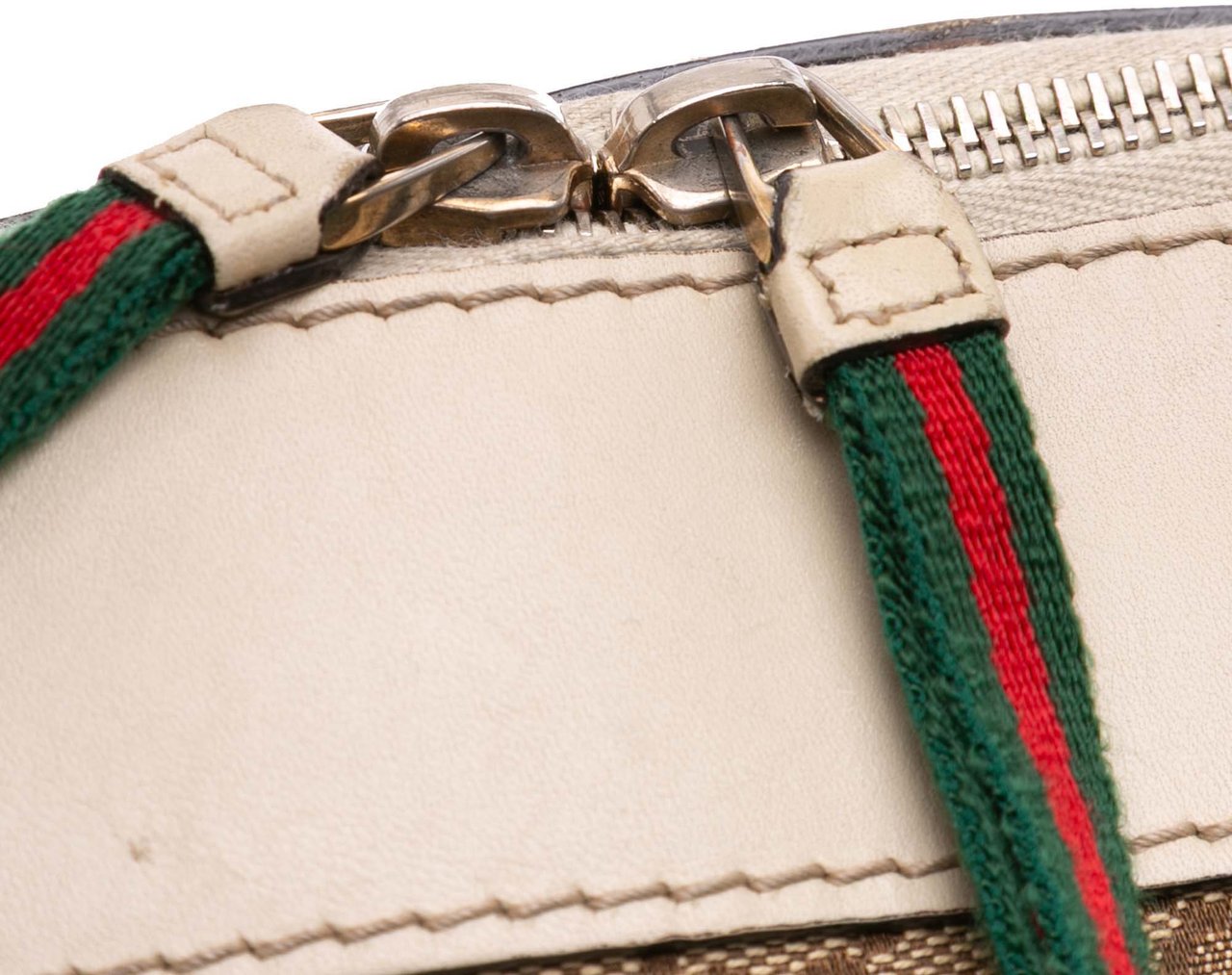 Gucci Small GG Canvas Web Mayfair Satchel Bruin