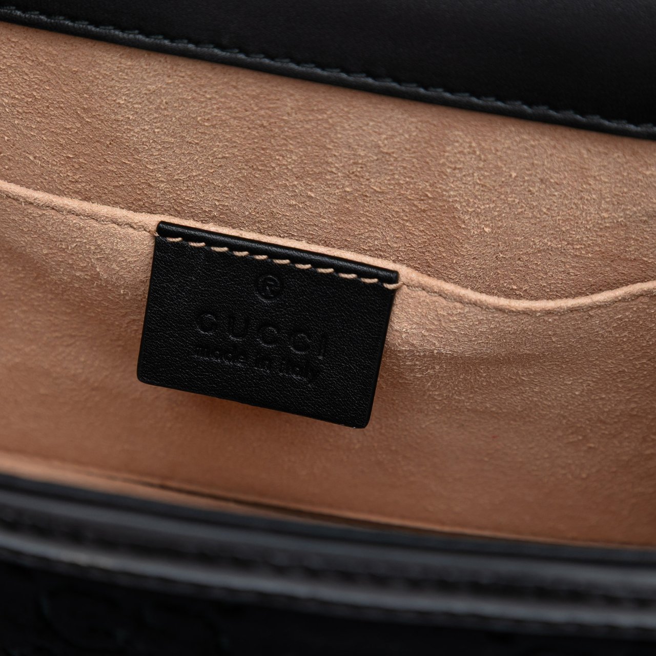 Gucci Mini GG Velvet Sylvie Satchel Zwart